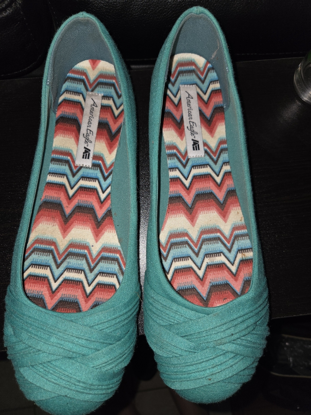 American Eagle Outfitters Teal Women's Slip-On Ballet Flats